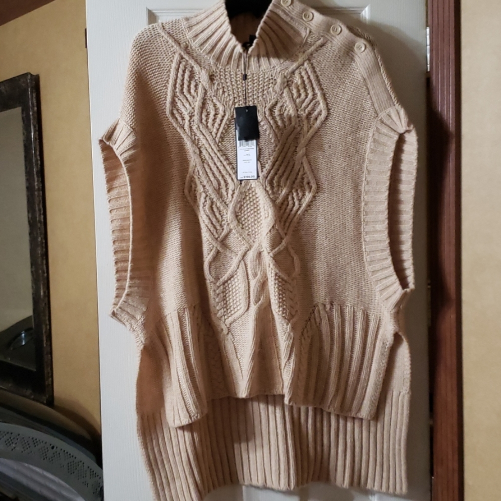 BCBG MAXXAZRIA VEST TAN COLOR NWT SIZE M/L